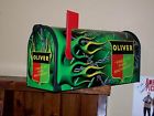 " Oliver Vintage Collectible Farm Mailbox "flamed Fullsize Tractor