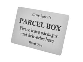Origindesigned 056338641366 Parcel Box Mail Sign - Manufactured From Aluminium Metal With Adhesive