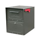 Package Heavy Duty Mailbox Mail Slot Mount Bronze Key Post Graphite Lock Safe