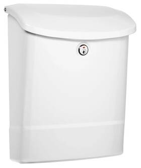 2576w-10 Parkside 456541 Galvanized Steel Locking Wall Mount Mailbox White Medium