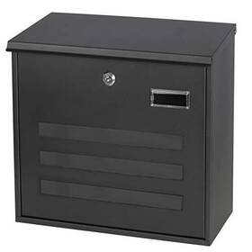 Parrency 791281869041 Mailboxes With Key Lock Wall Mounted Large Capacity Mailbox Black 13 3/5 Inch X 12 4