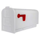 Parsons White Medium Plastic Post Mount Mailbox