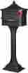 Ped-0615 Gibraltar Pedestal Locking Mailbox Large Black 1329