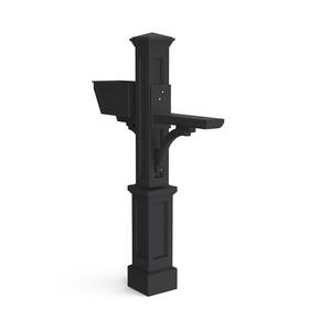 Pr-4753-2141259 Pemberly Row Traditional Polyethylene Resin Plastic Mail Post In Black