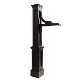 Pr-4753-2141279 Pemberly Row Traditional Plastic Address Sign Post In Black Finish