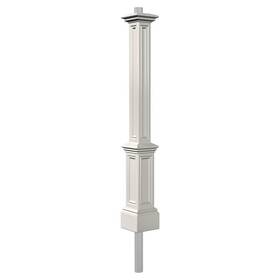Pr-4753-2141308 Pemberly Row Traditional Plastic Lamp Post With Mount In White