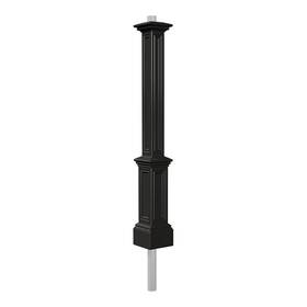Pr-4753-2141331 Pemberly Row Traditional Plastic Lamp Post With Mount In Black