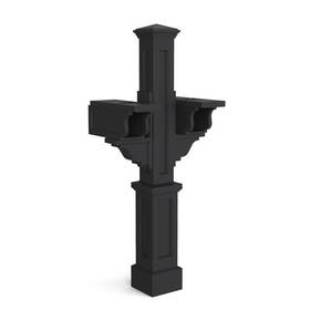 Pr-4753-2141355 Pemberly Row Contemporary Double Traditional Plastic Mail Post In Black