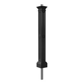 Pr-4753-2141370 Pemberly Row Traditional Plastic Lamp Post With Mount In Black