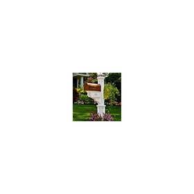 Pr-4753-2141377 Pemberly Row Weatherproof Traditional Plastic Mail Post In White