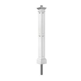 Pr-4753-2141410 Pemberly Row Traditional Plastic Lamp Post With Mount In White