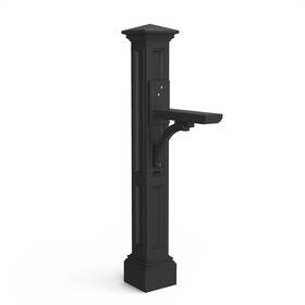 Pr-4753-2141471 Pemberly Row Weatherproof Traditional Plastic Mail Post In Black