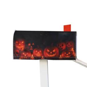 F28cx014 Penitue Halloween Magnetic Mailbox Cover 20.9x18 Inch Black Cat Pumpkin