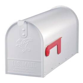 Pi82929 Piazza White Elite Premium Steel Mailbox