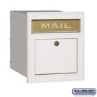 4145p-wht Plain Aluminum Door Cast White Locking - Mailbox Column