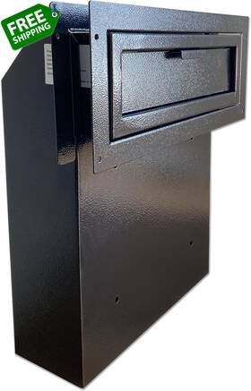 Plugsharge 445040853811 Through The Door Mail Drop Box - 1.5mm Steel Payment Dropbox Mount Theft