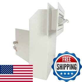 Plugsharge B0d41l285w Locking Through-the-door Mail Drop Rear Access Heavy-duty Steel Door