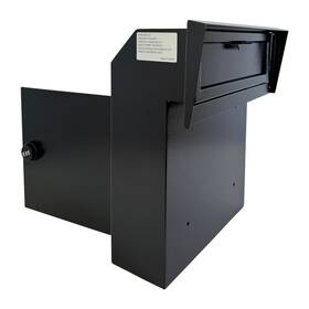 D2a-b Plugsharge Rainproof Through-the-door Safe Metal Mailbox With Combination Lock Black
