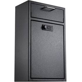 Pochar 850023851154 Locking Wall Mailbox Drop Safe For Business - 1.2mm Heavy Duty Lock Box With