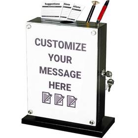 Pochar 850023851239 Suggestion Box With Lock Wall Mount Option - Use As Offering Tithe