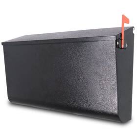 Pochar 850023851376 Rainproof Galvanized Steel Wall Mount Mailbox With Red Flag Mountable Large