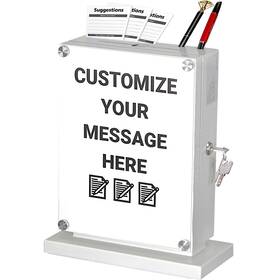 Pochar 850023851949 Suggestion Box With Lock Wall Mount Option - Use As Offering Tithe