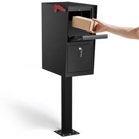 D25-h Pochar Curbside Locking Mailbox For Packages Large Street Post Mount