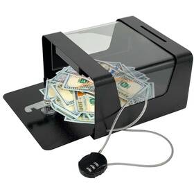 Db08 Pochar Steel Tip Jar With Dual Lock - Secure Donation Box For Fundraising Suggestion