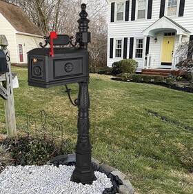 Polar Aurora 726084206632 Cast Aluminum Mailbox With Post Barcelona Decorative Modern Mail Box For Outside