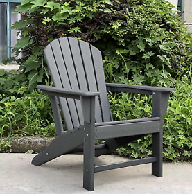 Polydun Adirondack Chair Hdpe Outdoor Weather Resistant Plastic Lounge Beach Ch
