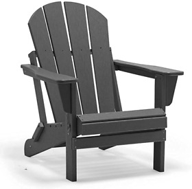 Polydun Folding Adirondack Chair Hdpe Outdoor Weather Resistant Plastic Lounge