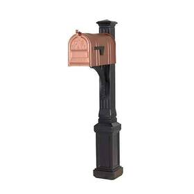 Post Mount 711181644586 Mailbox Copper Large Heavy Duty Galvanized Steel Designer Door New