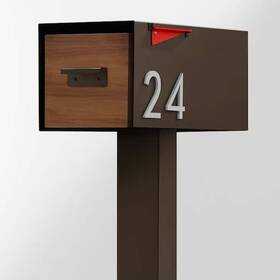 Post & Porch 850059529072 Malone Mounted Mailbox With Sublimated Wood Door