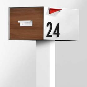 Post & Porch 850061140098 Large Malone Mounted Mailbox With Sublimated Wood Door