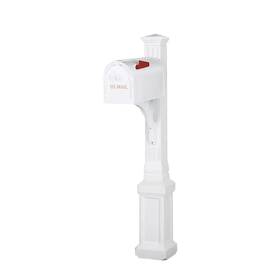Postal Pro 445035816890 Lexington White Mailbox And Post Kit