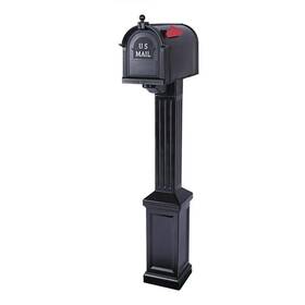 Postal Pro 445045068012 Craftsman Mailbox And Post Kit Black