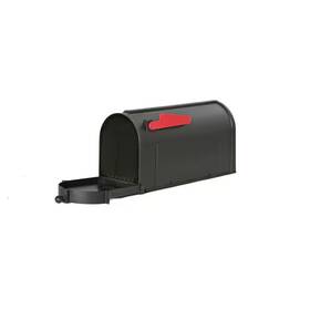 Postal Pro 445048313348 Post Mount Mailbox Large Black Rust And Dent-proof Plastic Non-locking