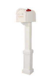 Pp3411wh Postal Pro Piedmont Plastic Mailbox And Post Kit Durable Rust Proof White New