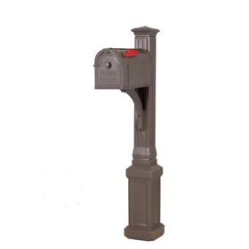 Pp350mo Postal Pro Post Mount Mailbox Mocha Plastic Outgoing Mail Indicator Non-locking