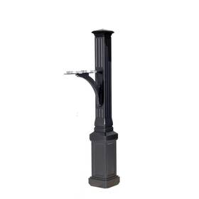 Pp235bl Postal Pro Mailbox Posts Stands Lexington Post Kit In Black Mounting Hardware