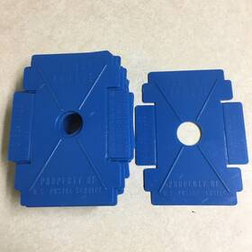 N1000559 Postal Products Unlimited 19 Pieces - Blue Plastic Po Box Block For P.o. Or Ndcbu 3-1/2 Inch X 5-1/2