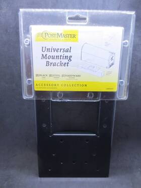 Postmaster 046462006747 Universal Mailbox Mounting Bracket And Hardware Black Steel - Brand New