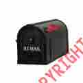 Pp1100bl Postal Pro Durable Plastic Black Mail Box Post Mount Mailbox Rust Dent Free Single Wall 890583002856