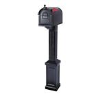 Pp3400blm Postal Pro Black Mailbox Post