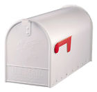 E1600w00 Premium Mailbox Shipping Large Steel Solar White Group Rural Free