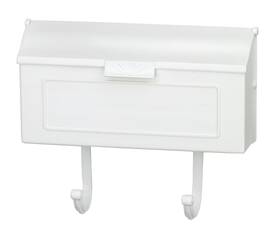Pro-df 773551003607 Small Cast Aluminum Metal Mailbox With Newspaper Hooks Easy To Install Wall