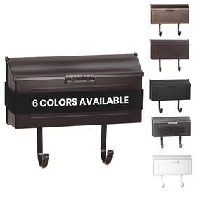 Pro-df 773551003652 Small Cast Aluminum Metal Mailbox With Newspaper Hooks Easy To Install Wall