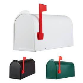 Pro-df 773551092205 Plastic Rural Curbside Post Mount Mailbox - Weatherproof Parcels Home Deliv