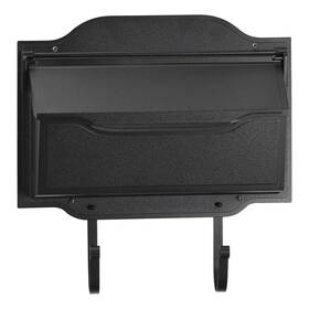 Pro-df 773551760012 Wall Mount Luxurious Mailbox - Cast Aluminum Rustproof Black