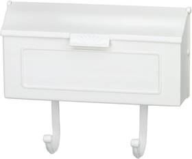 Al360b Pro-df Small Cast Aluminum Metal Mailbox With Newspaper Hooks Easy To Install Wall